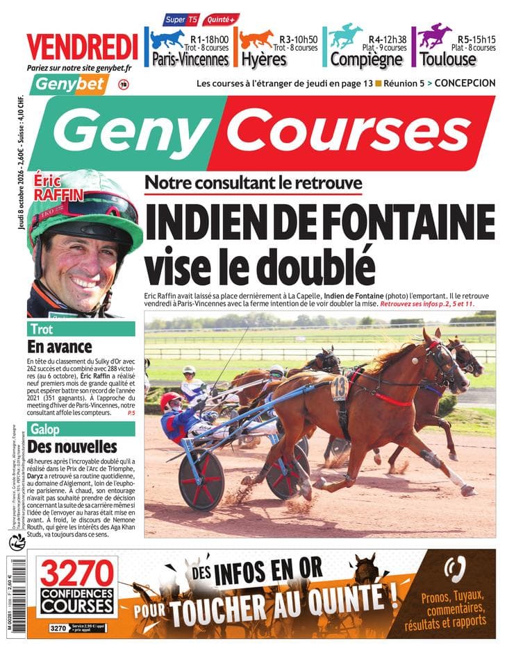 Couverture de l'édition du Jeudi 8 octobre 2026