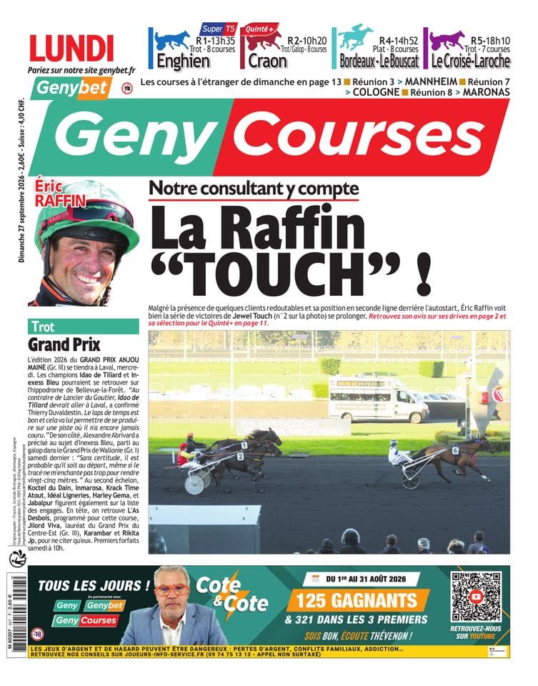 Couverture de l'édition du Dimanche 27 septembre 2026
