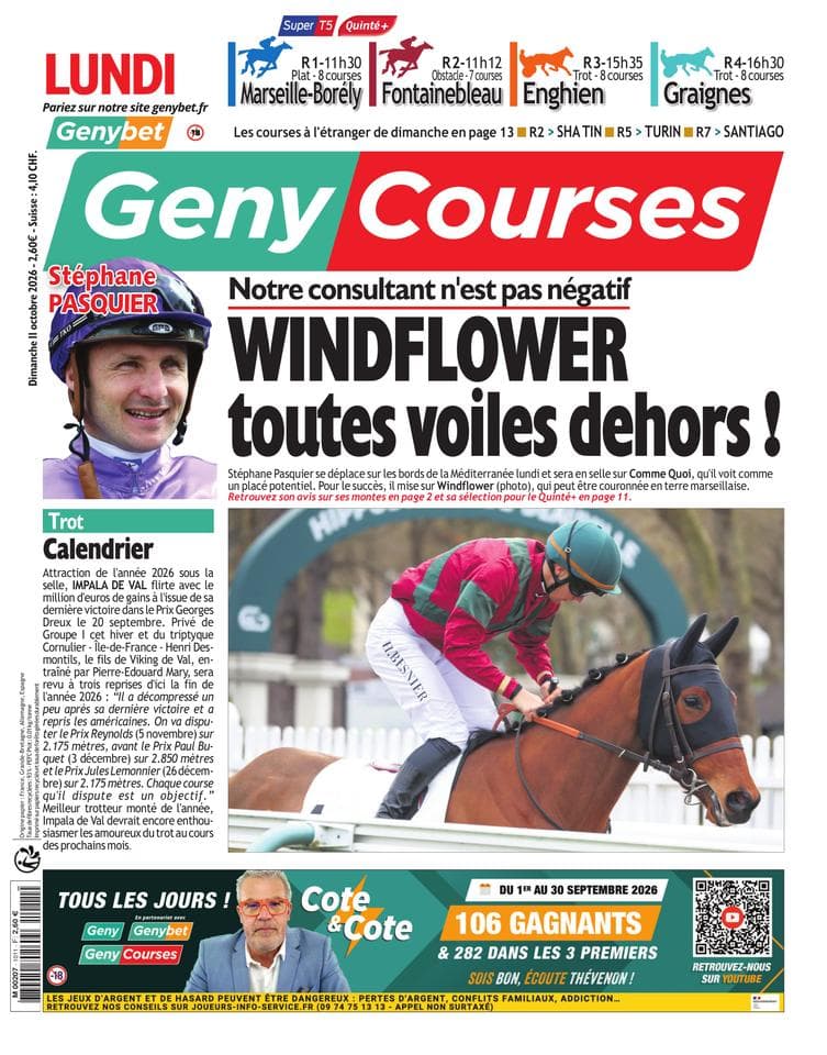 Couverture de l'édition du Dimanche 11 octobre 2026