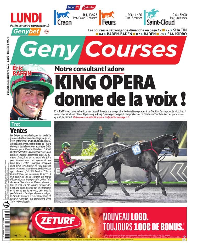 Couverture de l'édition du Dimanche 6 septembre 2026